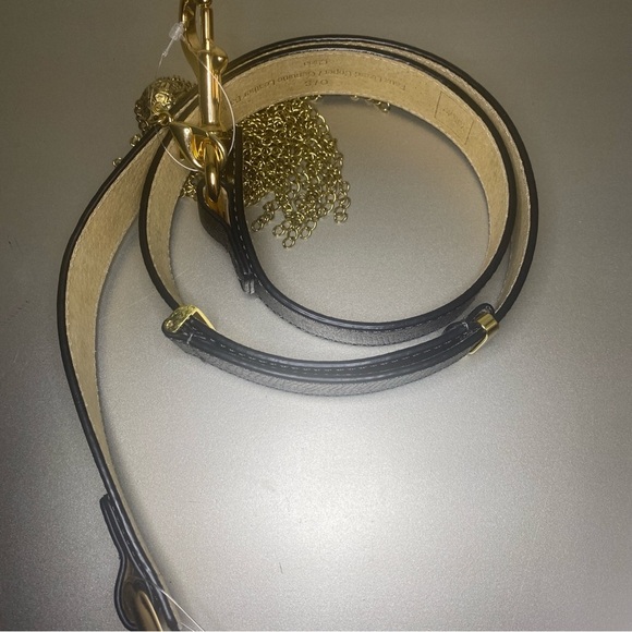 NWT Yul Taylor Adjustable Genuine Leather Belt in Black With Gold Hardware - OS main image 8